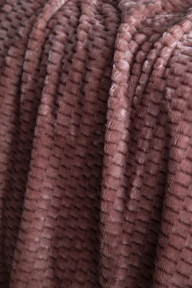 Tek Kişilik Trusty Pembe Jakar Desen Battaniye 160x220 CM - 2