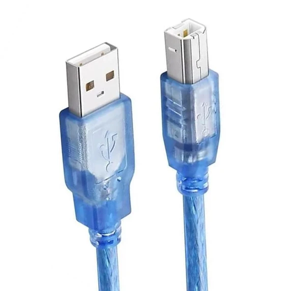 Fully G-534D Şeffaf Mavi Usb 2.0 Yazıcı Kablosu - 3