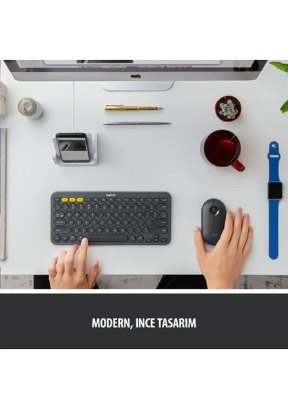 Logitech M350 Pebble Sessiz Kablosuz Kompakt Mouse - Siyah - 4