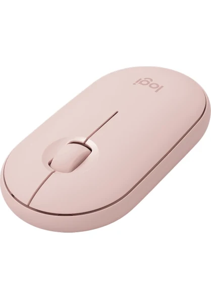 Logitech M350 Pebble Sessiz Kablosuz Kompakt Mouse - Pembe