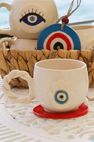 Ourém Handmade Kupa Fincan Seramik 300 ml - Resim 3