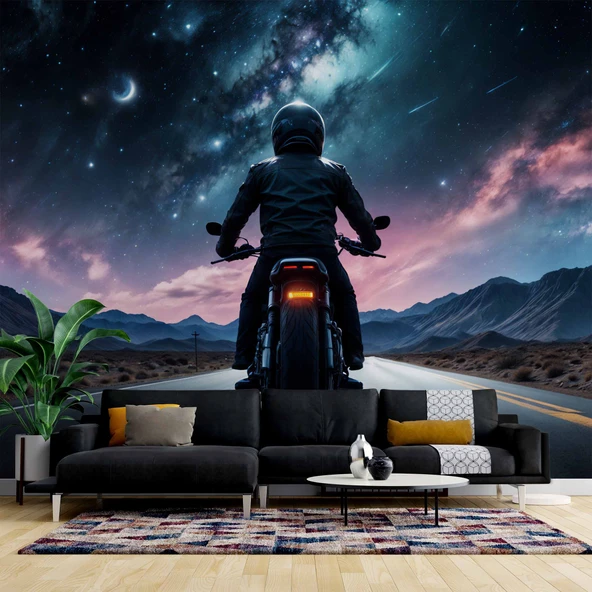 Neon Araba Temalı Duvar Kağıdı Baskı ürün görseli