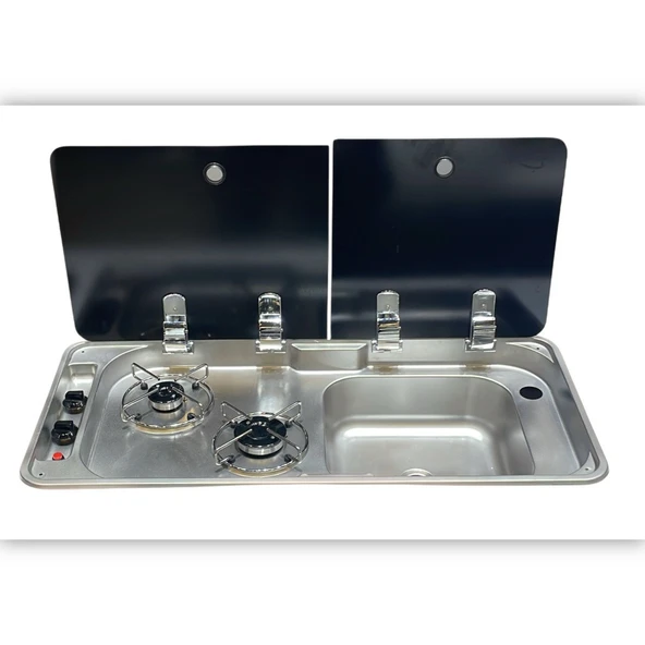 KARAVAN&TEKNE KROM KOMBİNASYONLU 2 GÖZLÜ OCAK ürün görseli