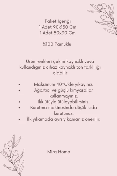 2 Parça %100 Pamuklu Banyo Havlu Seti Sultan İndigo - 4