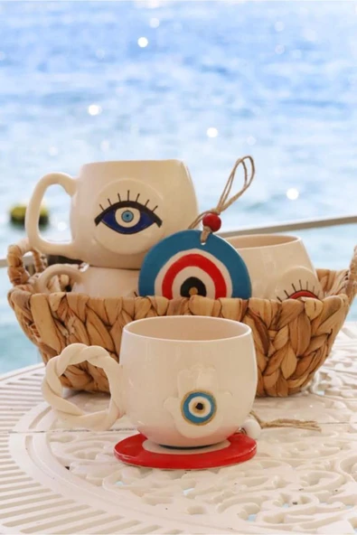 Ourém Handmade Kupa Fincan Seramik 300 ml - Resim 4