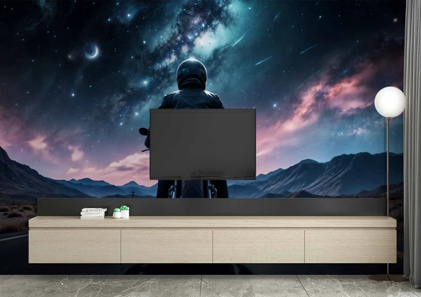 Neon Araba Temalı Duvar Kağıdı Baskı - Resim 3