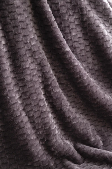 Tek Kişilik Trusty Antrasit Jakar Desen Battaniye 160x220 CM - Resim 2