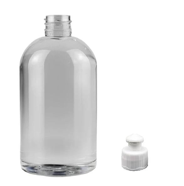 500ml şeffaf şişe puspul kapaklı, 12 adet, puspul kapaklı şişe, deterjan şişesi, plastik şişe, şeffaf şişe, sabun şişesi, duş jeli şişesi ürün görseli 1
