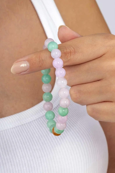 Gümüş Pazarım Ceyt Taşı Doğal Taş Bileklik ürün görseli 1