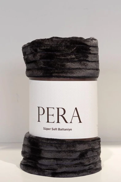 Pera Tek Kişilik 130x170 cm Tv Battaniyesi Antrasit ürün görseli