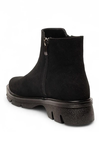 Celira Siyah Termal Astar Süet Kadın Bot & Bootie NSB940 - Resim 3