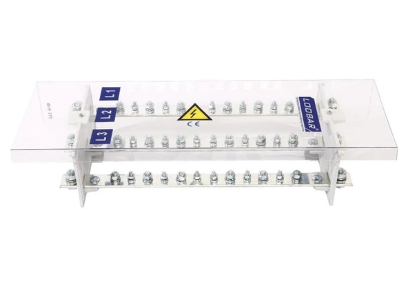 LOOBAR ,B.3212.2503 KUTUP - 14 DELİKLİ -250A ( 2/12 SKP, Giriş-Çıkış) KALAYLI BAKIR BARALI DAĞITICI ürün görseli 1