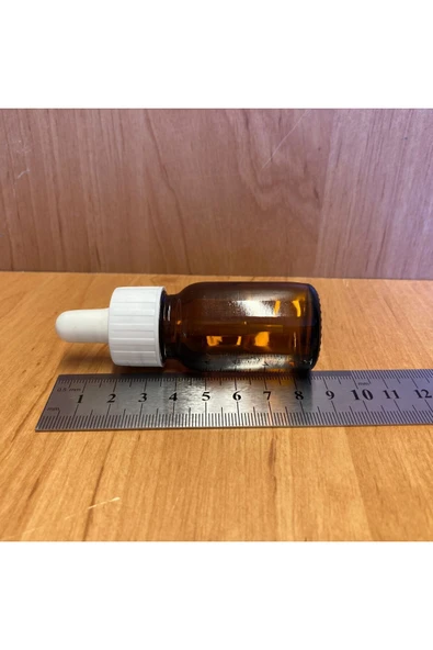 20 Ml Plastik Damlalıklı Amber Cam Şişe , 20Cc Kahverengi Cam Şişe Damlalıklı x 6 Adet - 3