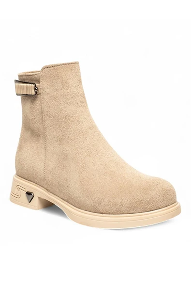 Celira Bej İçi Termal Astar Süet Kadın Bot NSB947 - Resim 2