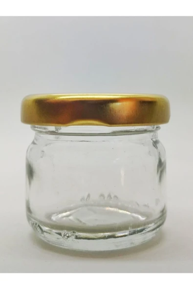 29 Cc şeffaf cam konserve kavanozu gold kapaklı, 20 adet, cam kavanoz, konserve kavanozu, reçel kavanozu, bal kavanozu, saklama kavanozu