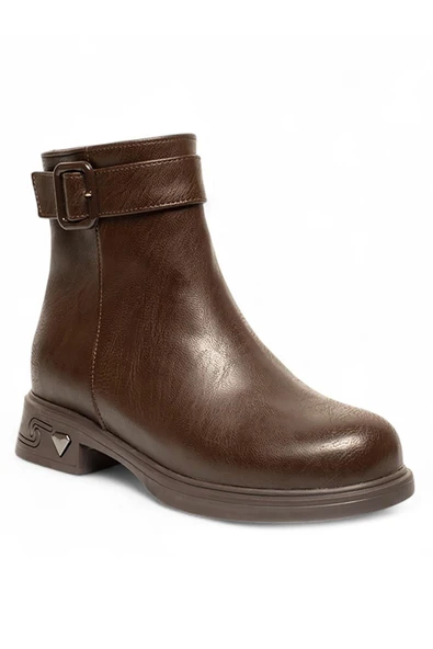 Celira Kahve İçi Termal Astar Cilt Kadın Bot & Bootie - Resim 2