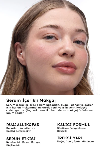Cream Co. Allık Ruj Göz Farı Glow Tint Soft Mocha | Nemlendirici Makyaj | 504 Nude | Hyaluronik Asit Peptit - 2