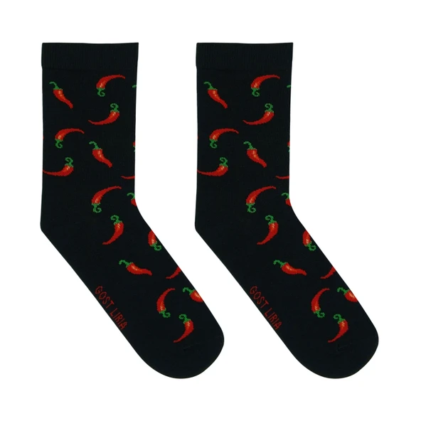 Gost Liria Pepper Socks Unisex Nakışlı Uzun Tenis Çorap