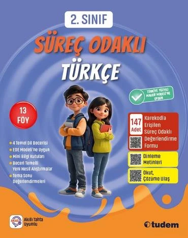 TUDEM YAYINLARI 2. Sınıf Süreç Odaklı Türkçe ürün görseli