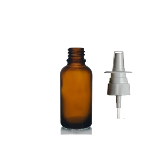 30ml kahverengi cam şişe, Burun spreyi, 12 adet Nazal Spreyli, Ecza şişesi, İlaç Şişesi