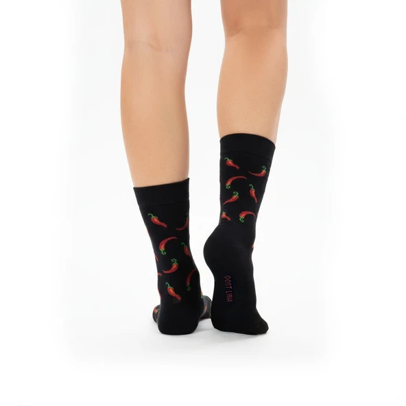 Gost Liria Pepper Socks Unisex Nakışlı Uzun Tenis Çorap - 5