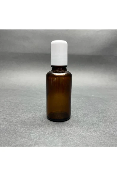 20ml kahverengi cam şişe roll-on şişe, 12 adet, bilye başlıklı şişe, cam şişe, roll-on şişesi, amber şişe - Resim 2