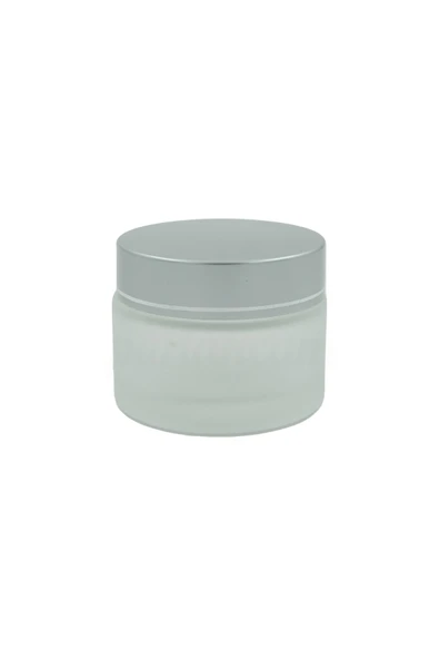 10ml şeffaf buzlu cam krem kavanozu, 12 adet, kozmetik kavanoz,krem kavanozu, cam kavanoz ürün görseli