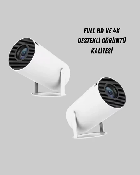 4K Destekli Full HD Projeksiyon Cihazı – 130 inç Geniş Ekran, WiFi ve HDMI Bağlantılı - 3