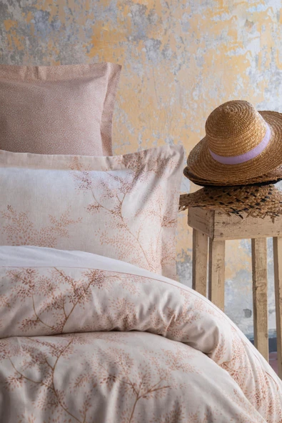 Tek Kişilik Mila Teracotta Nevresim Takımı -- - 2