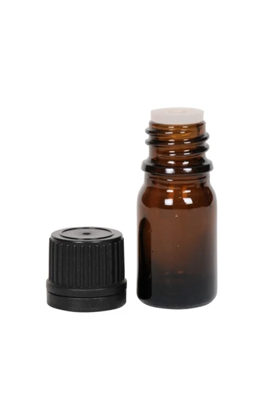 Spain 10 Adet 5 ml Medikal Kahverengi Kehribar(AMBER) Cam Şişe ( Içten Damlalıklı 5 Cc ) - 3