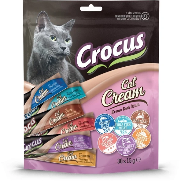 Crocus Multıpack 6 Çeşit Krema Kedi Ödülü 30x15gr ürün görseli
