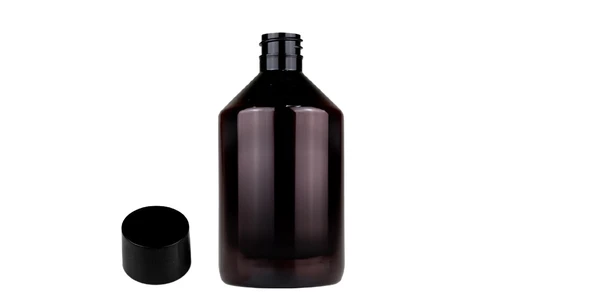 250ml kahverengi plastik düz kapaklı şişe, 24 adet, plastik şişe, esans şişesi, medikal şişe, kozmetik şişe, ecza şişesi