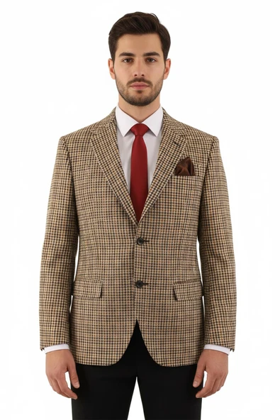 Regular Fit Erkek Tek Ceket - Resim 2