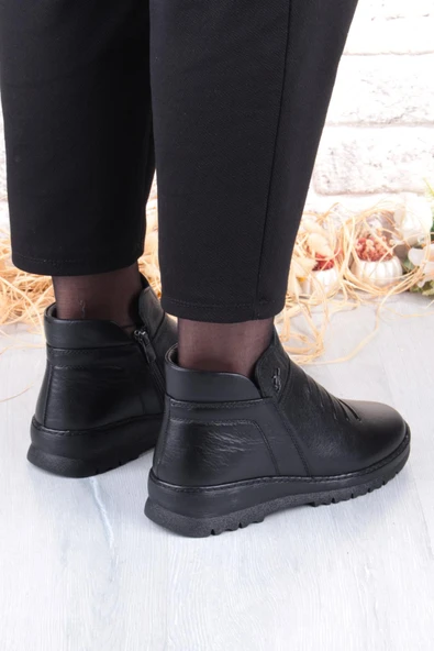 Pepita B001 Rahat Esnek Kaymaz Taban Yumuşak Hakiki Deri Kadın Bot - Resim 5