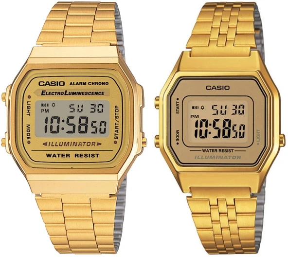 Casio A168WG-9WDF-LA680WGA-9DF Retro Çift Kol Saati (Kadın-Erkek) ürün görseli