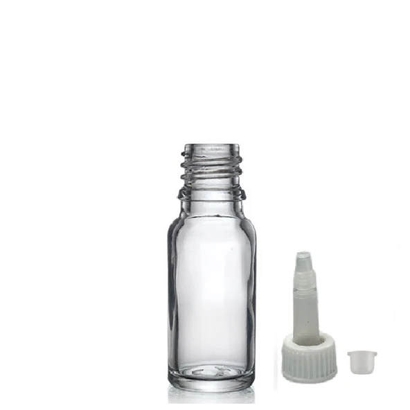 20ml şeffaf cam şişe getamisin kapak, 24 adet, plastik üstten damlalıklı şişe, damlatmalı şişe, damlatıcı şişe