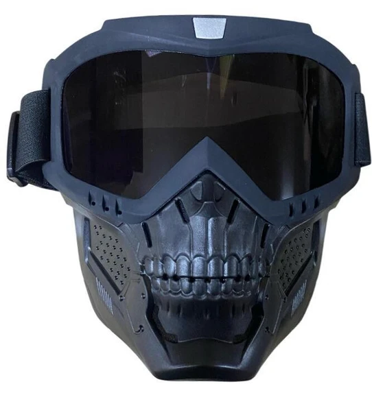 JET KASK MASKESİ ŞEFFAF KURU KAFA