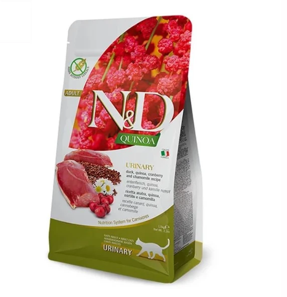 N&D Quinoa Urinary İdrar Yolu Destekleyici Ördekli Kedi Maması 1.5 Kg ürün görseli