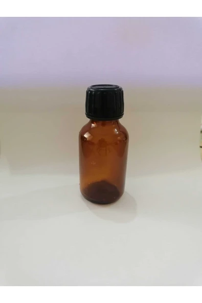 Cam Şişe 50 Ml Ve Plastik Siyah Kapak 50'li Paket