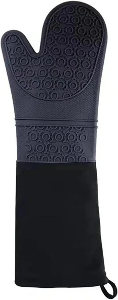 3B Trend 2 Adet Silikon Yanmaz Yapışmaz Yalıtımlı Mutfak Fırın Eldiveni - Resim 2