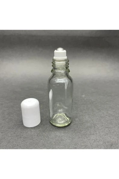 20ml şeffaf cam şişe roll-on şişe, 120 adet, bilye başlıklı şişe, cam şişe, roll-on şişesi