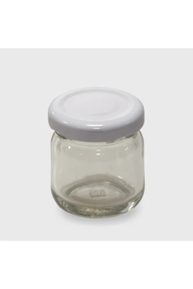 40 Cc. Mini Kavanoz - Cam Kavanoz - Beyaz Kapaklı - 36 Lı Paket ürün görseli