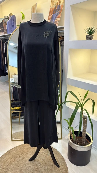 Nuss 1033 Cupra İpek Takım - SİYAH - Resim 5