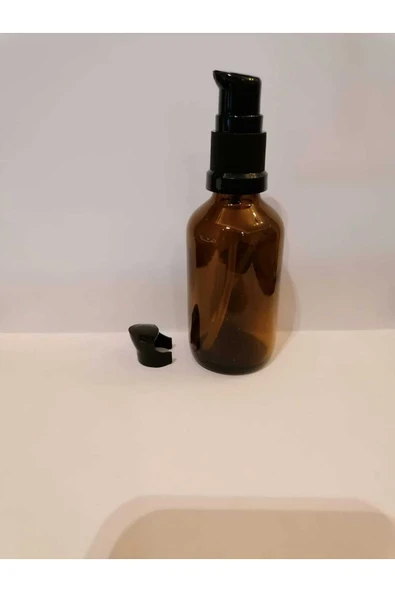 50cc ,50 Adet,kahverengi, Serum Pompalı ,şişe ,boş Şişe, Medikal Şişe, Emniyet Kapaklı - 2