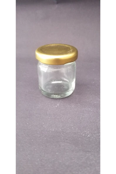 29 Cc şeffaf cam konserve kavanozu gold kapaklı, 50 adet, cam kavanoz, konserve kavanozu, reçel kavanozu, bal kavanozu, saklama kavanozu