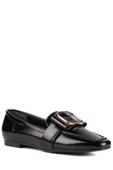 Stato - Siyah Renk Kırışık Rugan Kadın Babet - Resim 3