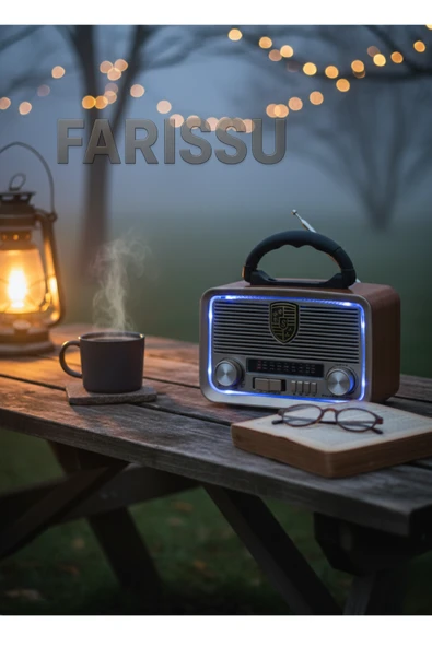 Retro Radyo: Nostaljik Eskitme, Güneş Enerjili, Bluetooth ve Fener Özellikli - 4