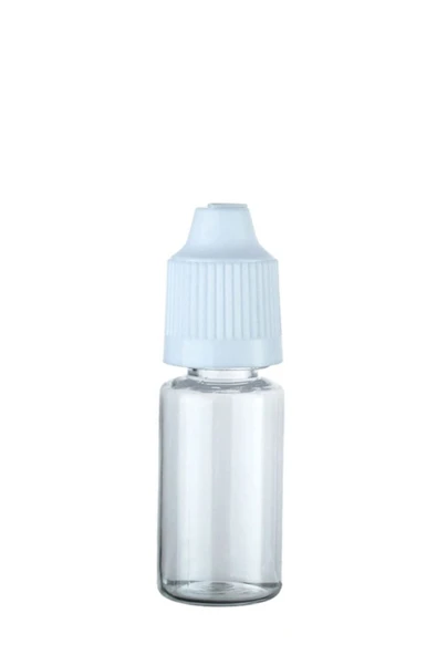 100 Adet - 15ml Şeffaf Plastik Likit Şişesi - Iğne Uclu Damlalıklı Pet Şişe, Beyaz Kapaklı - 2