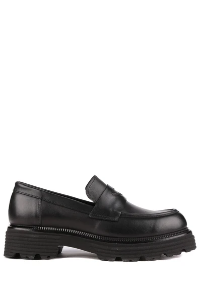 Stato - Siyah Hakiki Deri Kadın Loafer 25-AD1120 - Resim 2