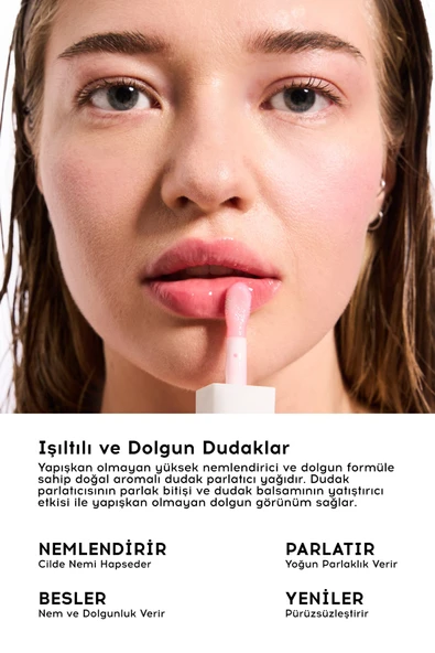 Cream Co. Dudak Parlatıcısı Nemlendirici Besleyici Lip Oil Gloss | Dudak Yağı | Ahududu Aromalı | E Vitamini - 2